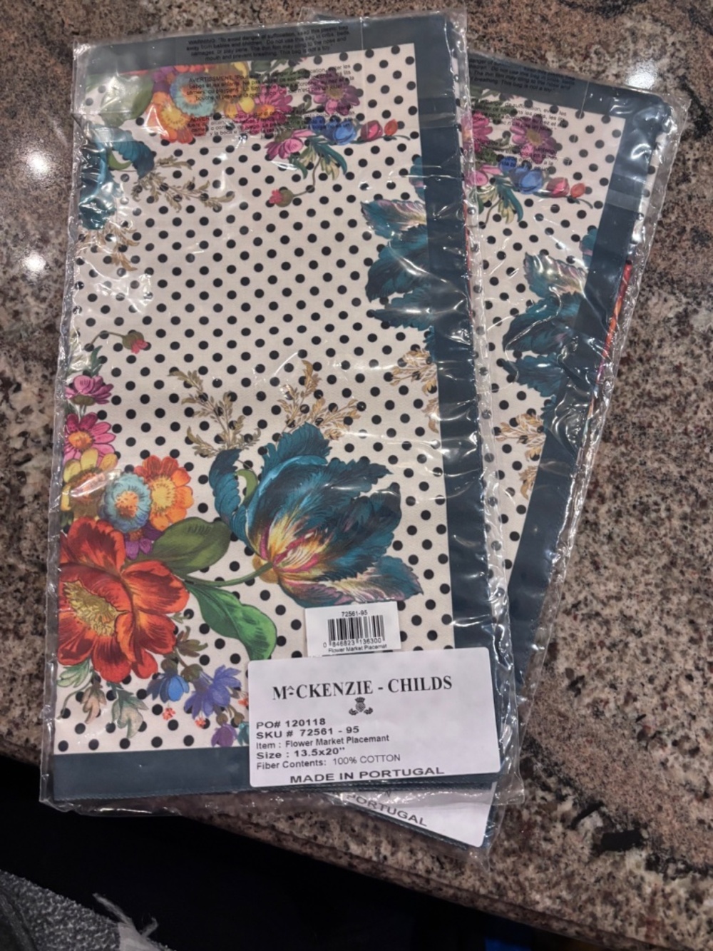 MacKenzie-Childs Flower Market Placemats - Picture 2 of 2